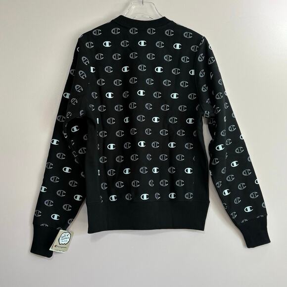 Champion Reverse Weave Sweatshirt in Black & White Size Small NWT - Picture 4 of 6